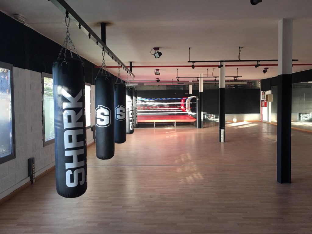 sala entrenamiento sacos